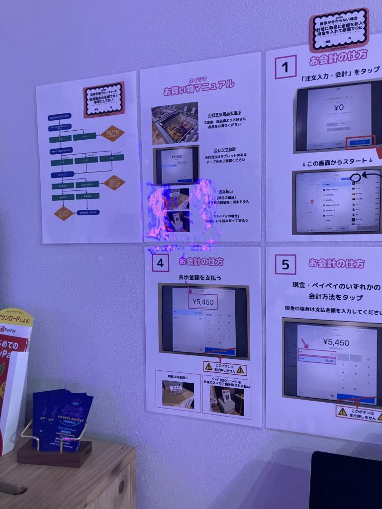 秋田　スイーツマーケット　会計方法説明